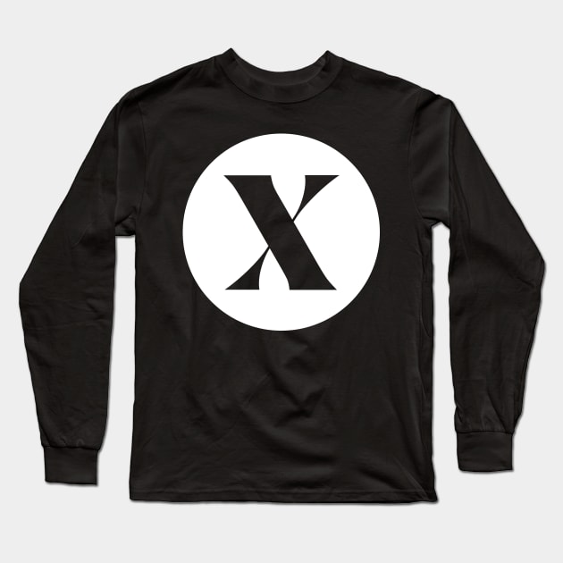 X (Letter Initial Monogram) Long Sleeve T-Shirt by n23tees